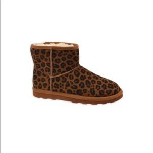 Women's Time and Tru Mini Genuine Suede Boot  NWT size 8 Leopard